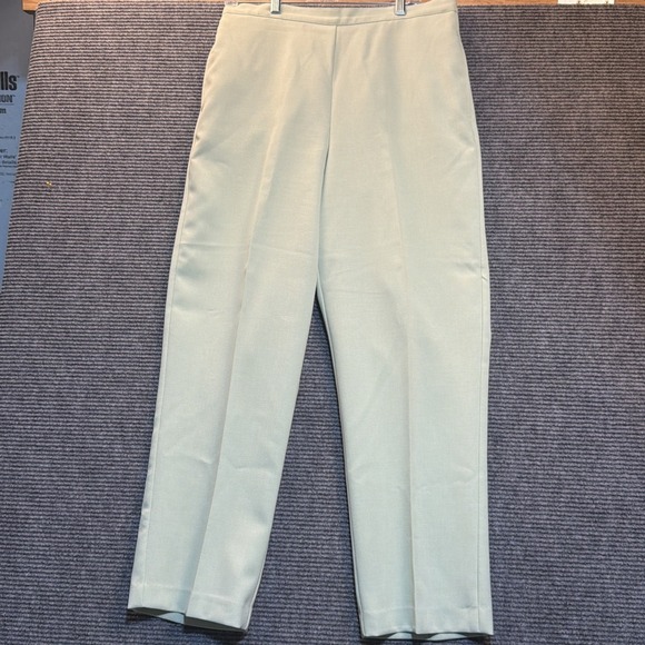Alfred Dunner Pants - Alfred Dunner Dress Pants Pull On Pockets Flat Front Petite Women's 14 Lt Green